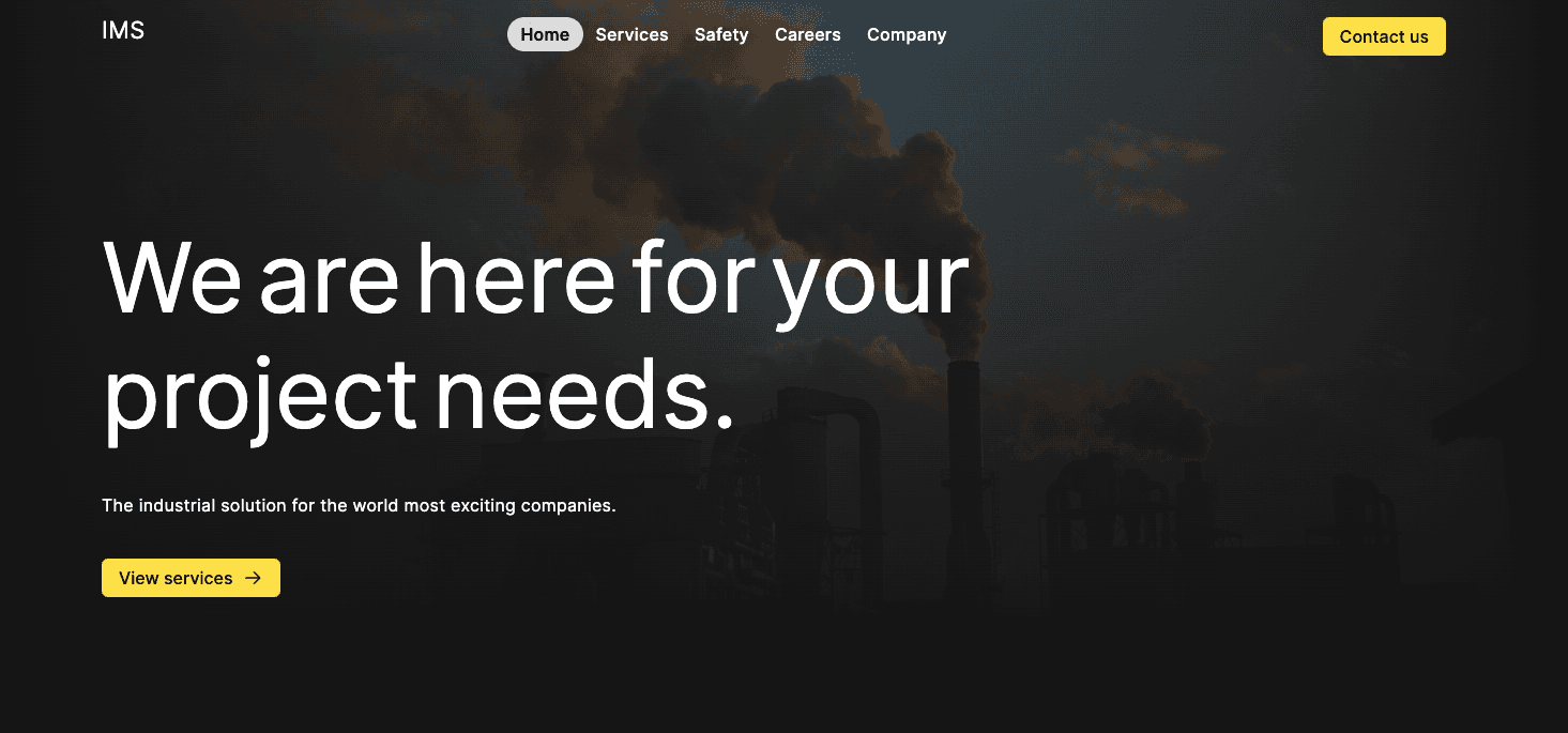 Image showcasing my work for Industrial Millwright Service.